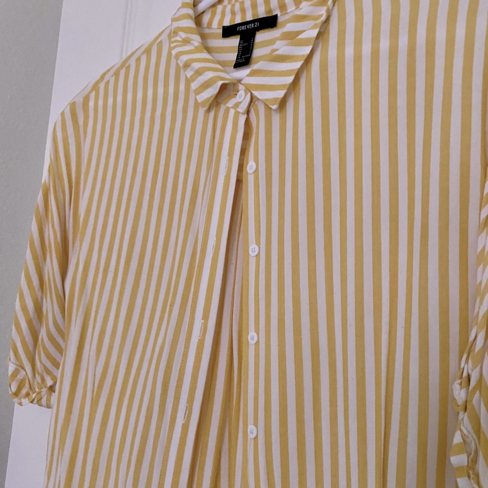 STRIPED BUTTON DOWN SHIRT - Picture 4 of 4